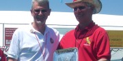 2011 Cal Cup - Derek Sandison presents PAHF award to Tom Harris